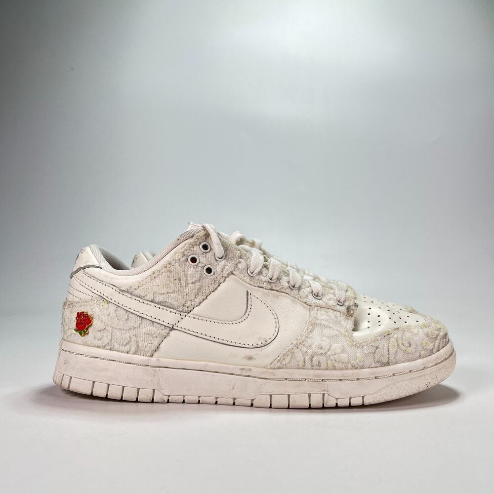 Nike Dunk Low Give Her Flowers White Lifestyle Sneakers FZ3775-133 Womens Size 7